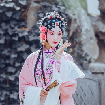 一組京劇戲曲花旦頭像，唯美古風真人頭像