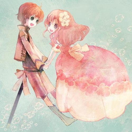 4款可愛的插畫圖片，淡雅唯美插畫