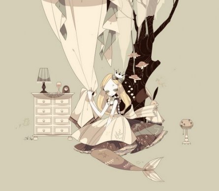 4款獨特插畫圖片，詭異風格插畫