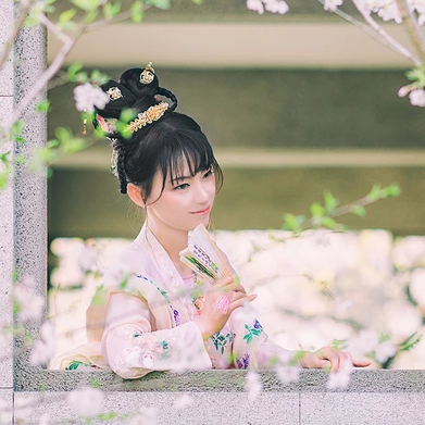 櫻粉清新女生頭像，唯美古風(fēng)真人頭像
