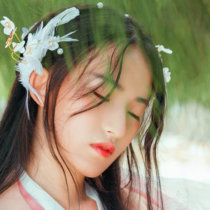 輕舞霓海神之女頭像，唯美古風真人頭像