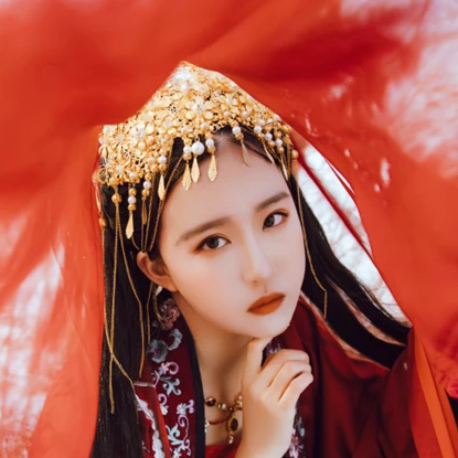 花嫁衣裳女生頭像，唯美古風(fēng)真人頭像