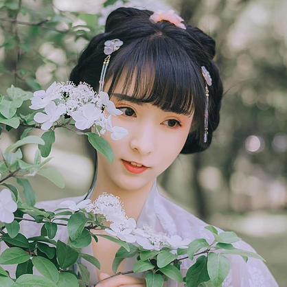 清新可愛瓊花女生頭像，唯美古風(fēng)真人頭像