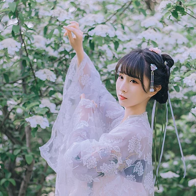清新可愛瓊花女生頭像，唯美古風(fēng)真人頭像