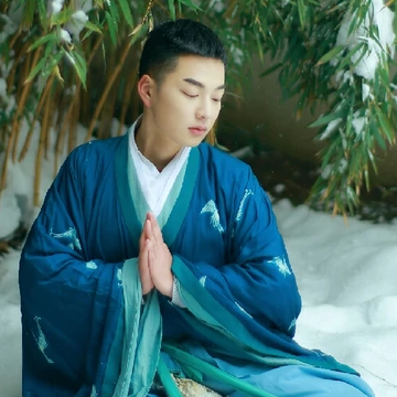 雪地禪意男生頭像，唯美古風真人頭像