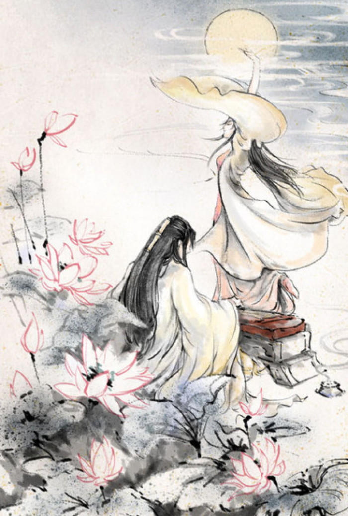 凄美國(guó)畫(huà)插畫(huà)，中國(guó)風(fēng)詩(shī)意手繪插畫(huà)