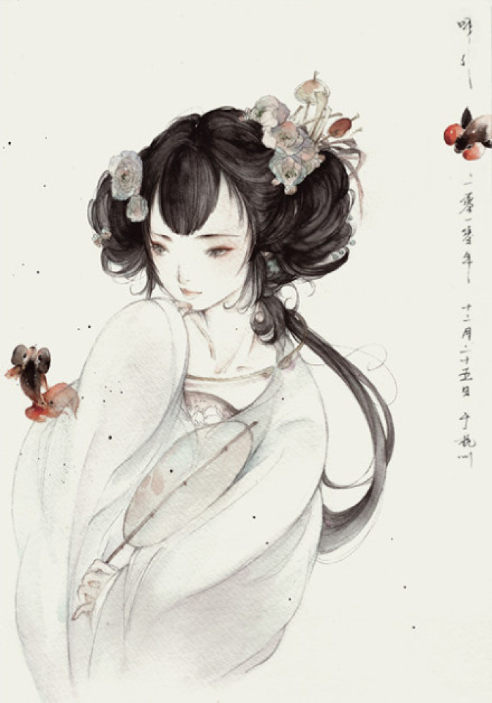 凄美國(guó)畫(huà)插畫(huà)，中國(guó)風(fēng)詩(shī)意手繪插畫(huà)