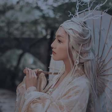 森林精靈文藝女生頭像，唯美古風(fēng)真人頭像