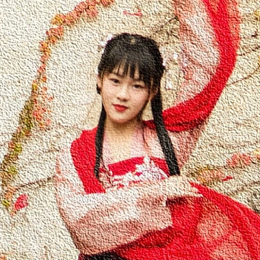 小清新粉衣帶團(tuán)扇女生頭像，唯美古風(fēng)真人頭像