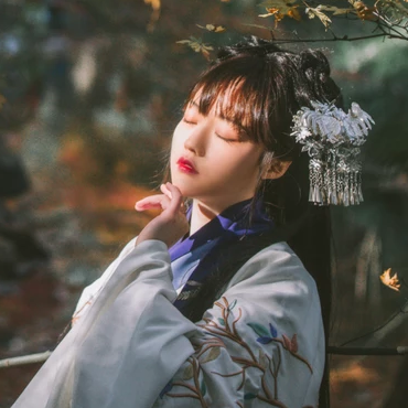 文藝彈琵琶女生頭像，唯美古風(fēng)真人頭像