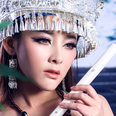 性感孔雀翎女生頭像，唯美古風(fēng)真人頭像