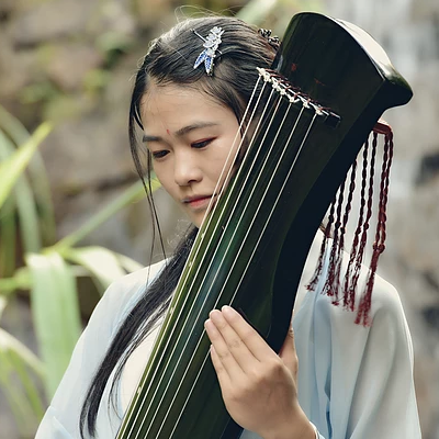 溪泉邊唯美古風(fēng)女子真人頭像