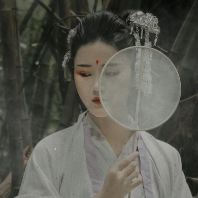 白衣素紗女子頭像像，唯美古風(fēng)女子真人頭像