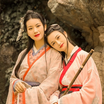 親密無間漢服古風(fēng)頭像，唯美古風(fēng)閨蜜頭像