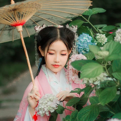 帶傘唯美可愛(ài)頭像，唯美古風(fēng)女子真人頭像