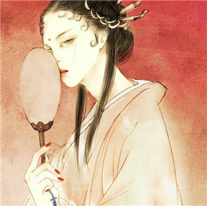 手繪風格華貴古風女子頭像，動漫頭像女生頭像