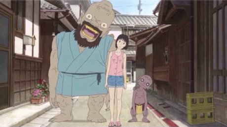 動(dòng)漫圖片，《給桃子的信》女主與三只妖怪