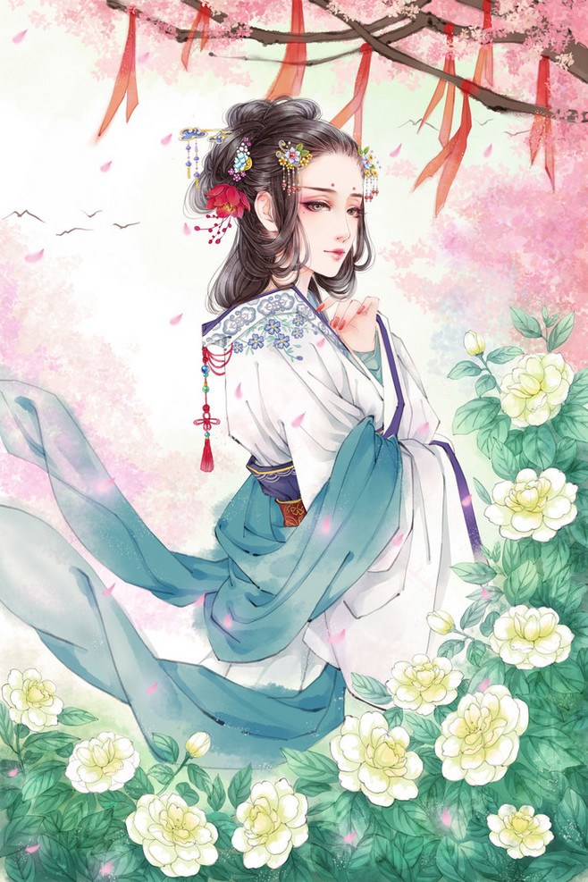 弱柳扶風，超經典的美女古風圖片