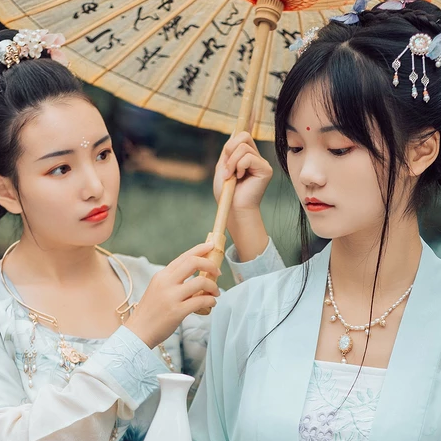 并蒂閨蜜頭像，唯美古風(fēng)真人頭像