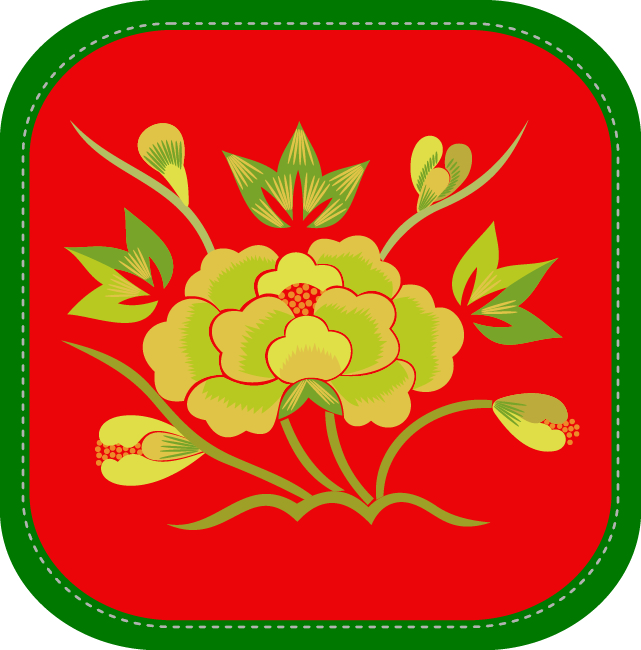 中國(guó)傳統(tǒng)刺繡圖案花卉系列三，矢量素材