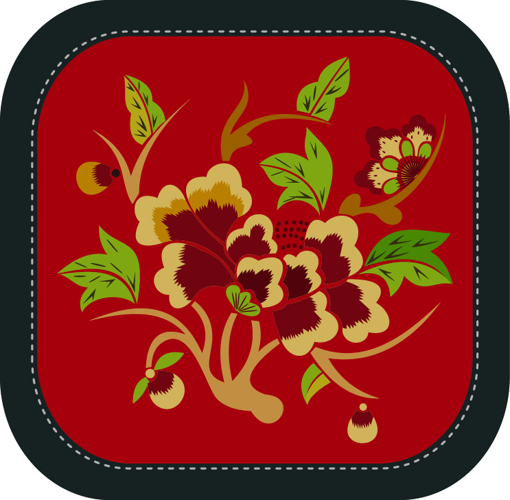 中國傳統(tǒng)刺繡圖案花卉系列一，矢量素材