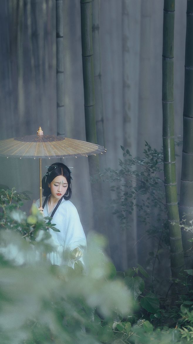 竹間女古風(fēng)攝影：一榻清風(fēng)，故山邂逅欣相遇