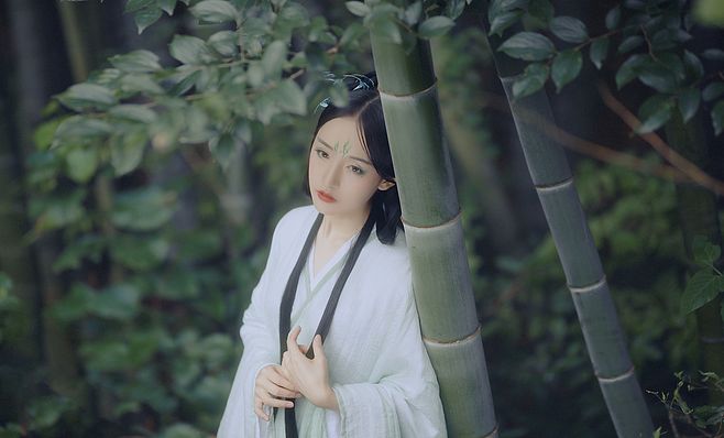 竹間女古風(fēng)攝影：一榻清風(fēng)，故山邂逅欣相遇