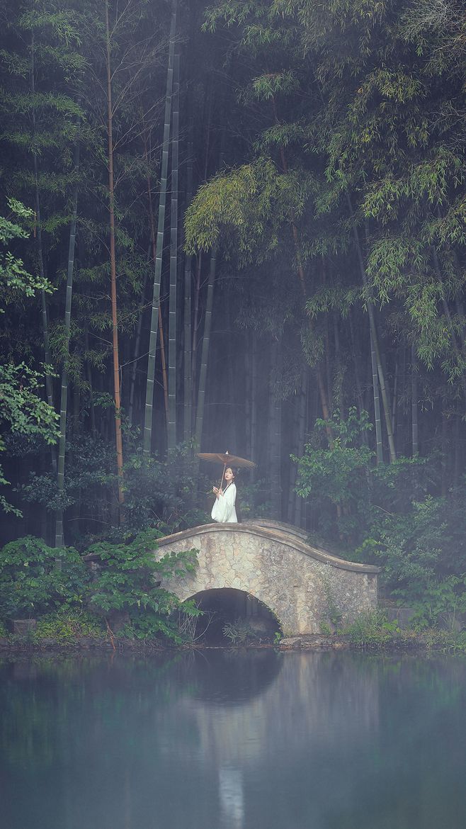 竹間女古風(fēng)攝影：一榻清風(fēng)，故山邂逅欣相遇