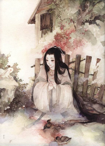 好看的古風(fēng)水彩美人圖，值得收藏的古風(fēng)圖片