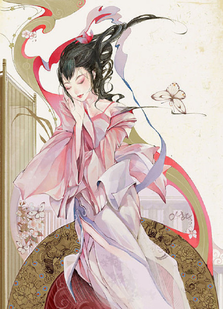 好看的古風(fēng)水彩美人圖，值得收藏的古風(fēng)圖片