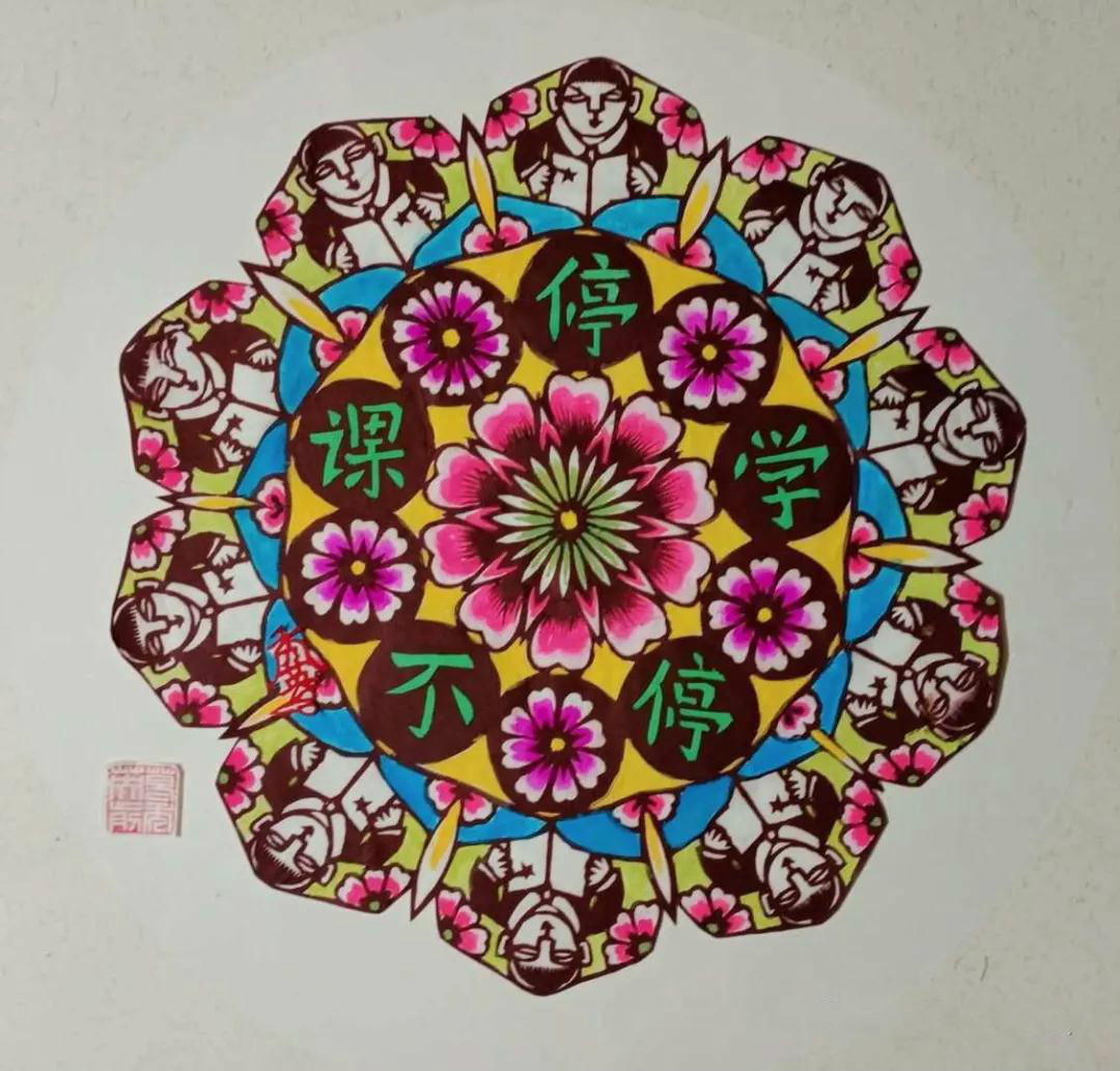 葛秀英剪紙作品欣賞，復(fù)工復(fù)產(chǎn)富家園剪紙藝術(shù)