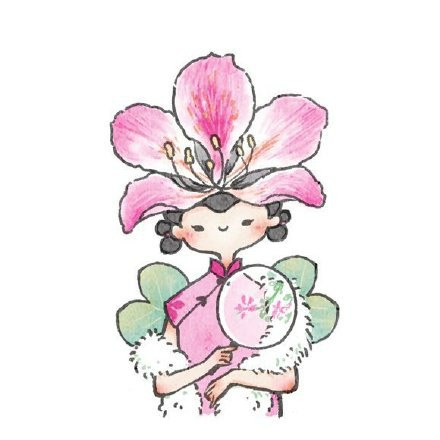 古風花卉擬人情人頭像，一組好看的手繪古風頭像