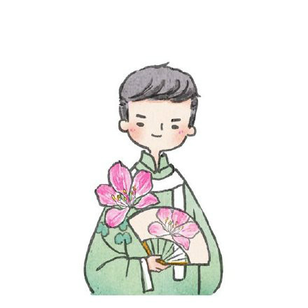 古風花卉擬人情人頭像，一組好看的手繪古風頭像
