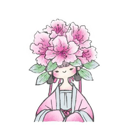 古風花卉擬人情人頭像，一組好看的手繪古風頭像