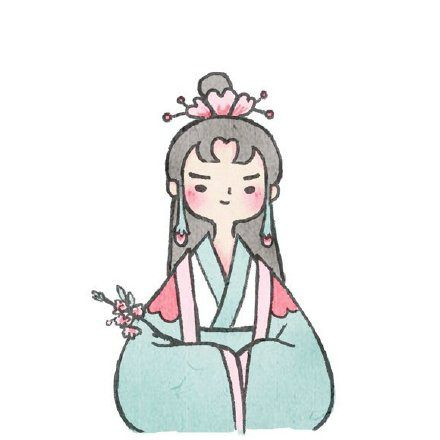 古風花卉擬人情人頭像，一組好看的手繪古風頭像