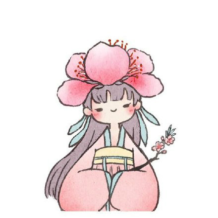 古風花卉擬人情人頭像，一組好看的手繪古風頭像