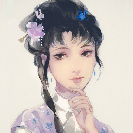 驚艷的手繪古風(fēng)頭像，古風(fēng)水彩美人頭像圖集