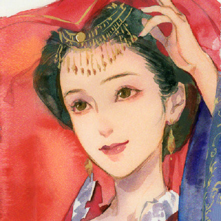 驚艷的手繪古風(fēng)頭像，古風(fēng)水彩美人頭像圖集
