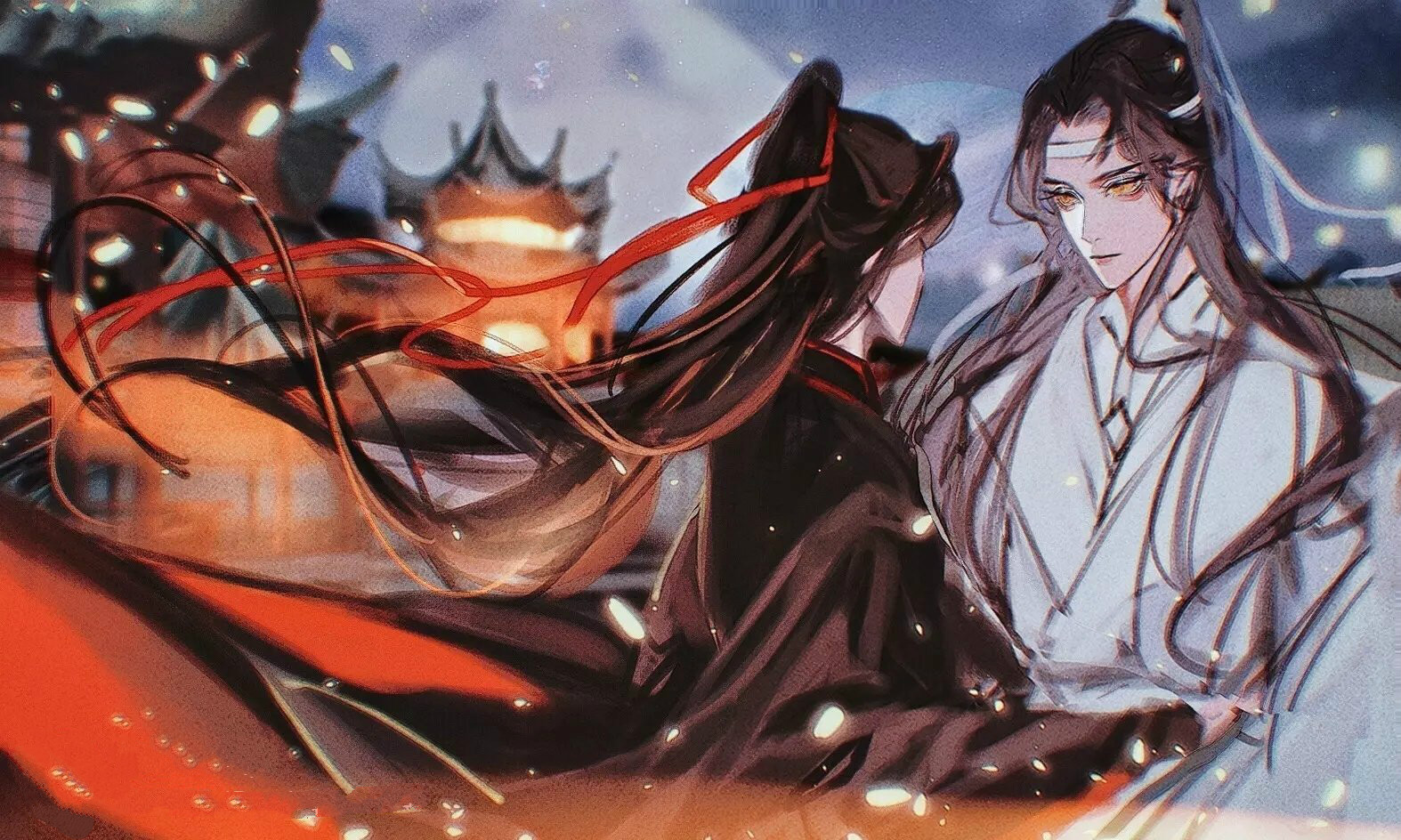 高清魔道祖師人物忘羨圖片，魏無羨藍(lán)忘機古風(fēng)人物圖集