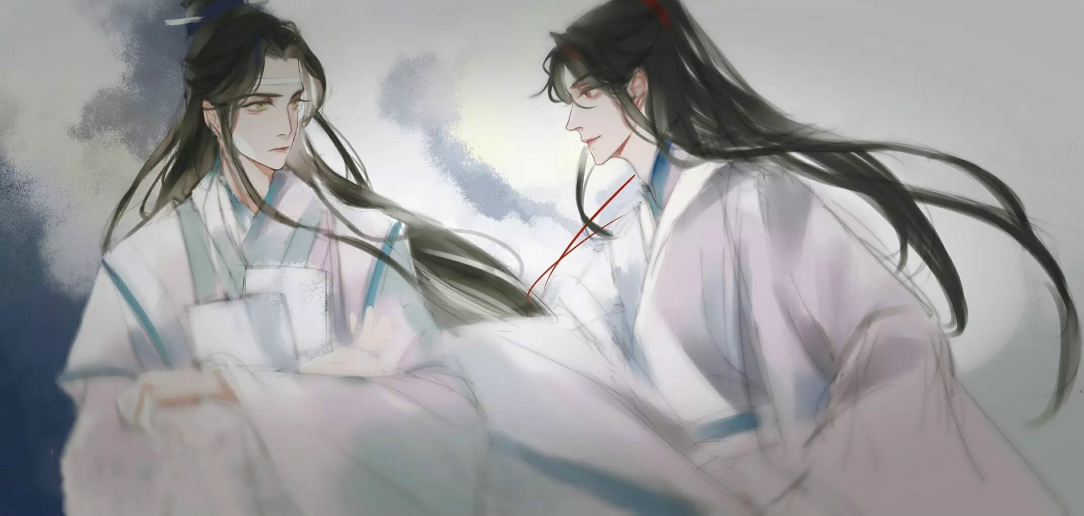 高清魔道祖師人物忘羨圖片，魏無羨藍(lán)忘機古風(fēng)人物圖集